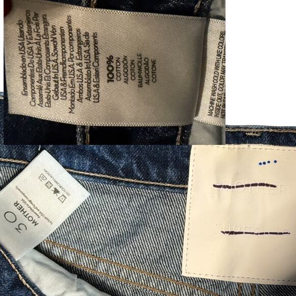 MOTHER Petite Lil' Spitfire Nerdy Cuff Jeans Did You Bring Me Anything 30P NWT - Picture 5 of 7